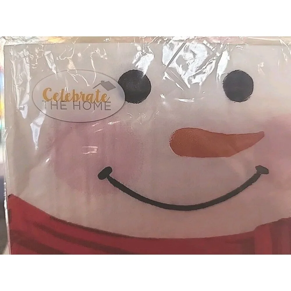 Celebrate The Home Snowman Face Napkins One Pack Of 40 Count 5x5